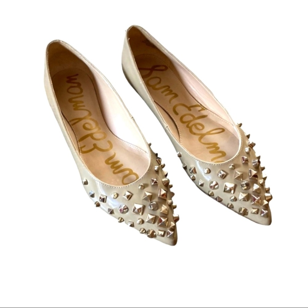 Sam Edelman Savana studded patent leather pointed toe flats